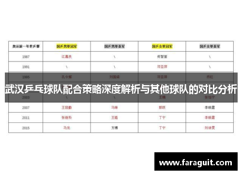武汉乒乓球队配合策略深度解析与其他球队的对比分析